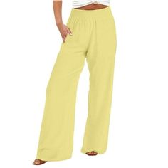 LAIVNEI Womens Softball Pants Full Length Pants Women's Loose Wide Leg Pants High Waist Straight Pants Casual Pants Athletic Pants for Women Yellow 3XL Our wide leg long pants with pockets are a perfect combination of style and comfort,keep you comfortable all the day.This kind of relaxed trouser pants for women 2024 makes them suitable for curvy women, those with thick calves and thighs, and many others. The casual wide leg high waisted straight long trousers pants are also ideal for a wide ran Cheap Yellow Wide Leg Bottoms, Cheap Yellow Jeans With Pockets, Yellow Cheap Pants For Fall, Cheap Yellow Bottoms For Day Out, Affordable Yellow Bottoms With Elastic Waistband, Casual Cheap Neon Yellow Bottoms, Softball Pants Women, Cheap Multicolor Ankle-length Bottoms, Womens Softball