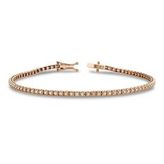 14k Rose Gold Natural Diamond Bracelet 1/2 ct tw Rose Gold Diamond Bracelet, Diamond Facts, Gold Diamond Bracelet, Diamond Solitaire Earrings, Gold For Women, Solitaire Diamond Pendant, Bracelets Gold Diamond, White Gold Bracelet, White Bracelets