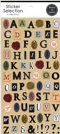 the alphabet is made up of letters and numbers with different shapes, sizes and colors