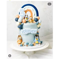 Bluey Cake 1st Birthday, Bluey Birthday Cake For Boys, January 1st Birthday, Birthday Cake 23, Bluey Themed Cake, Bluey Theme Birthday