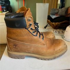 Timberland Men’s Premium 6” Waterproof Boots. Sore 3-4 Times And They’re Just Not For Me. Have Extra Set Of Tan/Brown Laces That Came With Them As Well. Size 10 Basically Brand New $100 Timberland Weatherproof Plain Toe Work Boots, Timberland Weatherproof Work Boots With Plain Toe, Classic Waterproof Hiking Boots For Outdoor Work, Classic Weatherproof Hiking Boots For Outdoor Work, Timberland Weatherproof Moc Toe Work Boots, Classic Weatherproof Work Boots For Outdoor, Classic High-top Waterproof Boots For Outdoor, Rugged Waterproof Timberland Boots, Rugged Timberland Waterproof Boots With Plain Toe