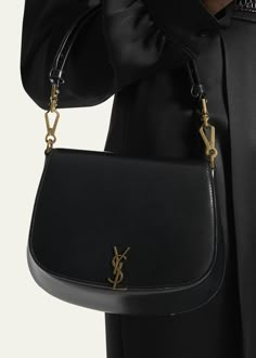 Saint Laurent Voltaire Top-Handle Bag in Smooth Leather Ysl Voltaire Bag, Ysl Bag Aesthetic, Yves Saint Laurent Bag, Eyeglass Jewelry, Material Gworl, Manifestation Vision Board, Travel Scarf, Dream Bag, Ysl Bags