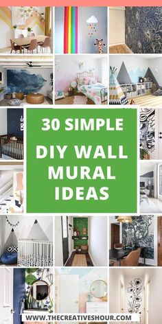 the words 30 simple diy wall mural ideas