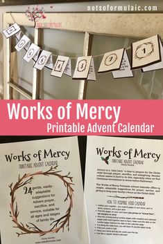 the works of mercy printable advent calendar