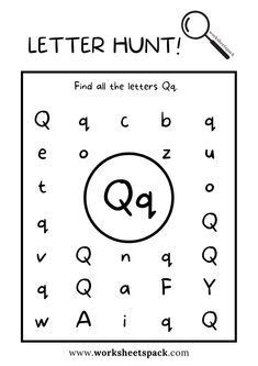 the letter hunt worksheet for kids to learn how to read and write letters