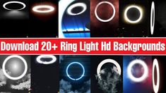 20 ring light hd backgrounds for photoshopped and texturing, all in different styles