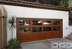 an image of a garage with wooden doors