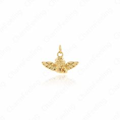 ★Wings Charm, Cupid Pendant, 18K Gold Filled Angel Charm, Flying Necklace, DIY Jewelry Supplies,15.5x22x5.2mm★ ❤If you need more 24K gold-plated accessories, please click the link below❤： https://www.etsy.com/shop/CharmFeeling?ref=seller-platform-mcnav&section_id=24860849 Quantity：1pcs/5pcs/10pcs/Pack Plating: Real Gold ,Nikel free, Leadfree,Cadmium free Color：Gold Usage : Charm for bracelet, necklace or other crafts We specialize in LARGE BULK ORDERS and can offer WHOLESALE PRICING - please ask Gold Pendant Charms For Wedding, Wing Jewelry, Angel Charm, Necklace Diy, Elegant Christmas, Diy Schmuck, Bijoux Diy, Free Coloring, Real Gold