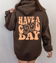 Trendy Smile Face Hoodie  Have A Good Day Hoodie  Funny Smile Face Aesthetic Oversize Hoodie  Tumblr Hoodie  Aesthetic Hoodie Easy 30 day return policy Hooded Text Print Hoodie For Fall, Fall Text Print Hooded Hoodie, Fall Hooded Hoodie With Text Print, Hooded Text Print Sweatshirt For Fall, Cozy Hoodie With Letter Print, Cozy Hooded Hoodie With Letter Print, Oversized Slogan Hoodie, Fall Slogan Hoodie For Loungewear, Winter Loungewear Hoodie With Slogan