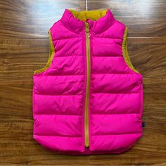 Brand New Without Tag. Has The Plastic Hang On The Zipper Still Attached. Cold Weather, Water Resistant Outer, Recycled Fill. Cabincore, Barbie, Outdoor, Camping, Travel, Streetwear, Urban, Play Clothes, Casual, Urban, Athleisure, Activewear, Pnw, Spring, Fall And Winter. Size 4 Toddler Pink Vest Outerwear For Spring, Pink Sleeveless Outerwear For Fall, Sleeveless Pink Outerwear For Fall, Cute Pink Vest For Spring, Casual Pink Sleeveless Outerwear, Pink Playwear Outerwear For Winter, Casual Pink Vest Outerwear, Pink Nylon Outdoor Outerwear, Pink Puffer Jacket With Pockets For Outdoor