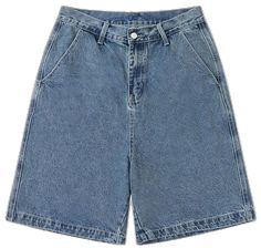 Denim Shorts Men's Summer Casual Loose Blue Jeans Shorts Baggy Harajuku Streetwear Hip Hop Short Pants jinquedai Loose Blue Jeans, Short Noir, Skater Fit, Mens Denim Shorts, Streetwear Hip Hop, Fashion Cover, Harajuku Streetwear, Cardigan Sweaters For Women, Womens Sweatpants