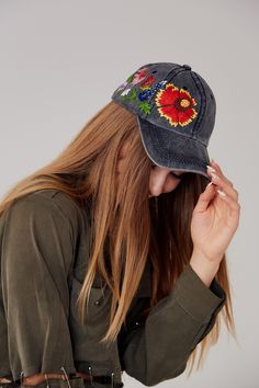 Hand Embroidered Hat, Embroidered Baseball Caps, Custom Embroidered Hat, Floral Embroidered Hat Color: black baseball cap; Design: hand-embroidered flowers; Capsize (head circumference): 55 - 62 cm; Fabric: 100% cotton Twill, garment-washed. The quality of the embroidery and baseball hat is superior, I guarantee! ;) I really enjoyed making this, and I hope my customer will enjoy showing it off. 🌿PLEASE NOTE THIS HAT IS READY TO SHIP🌿 CHECK OUR OTHER ACCESSORIES 🌸 More Baseball hats: https://w Embroider Hat, Embroider Flower, Baseball Mom Hat, Baseball Cap Design, Custom Embroidered Hats, Festival Hat, Hand Embroidered Flowers, Flower Hat, Mom Hats