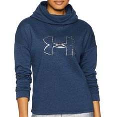 Size Xs Ultra-Soft, Mid-Weight Cotton-Blend Fleece With Brushed Interior For Extra Warmth Oversized, Slouchy Funnel Neck With Drawcord Adjust Funnel Neck Hoodie, Under Armour Logo, Under Armour Hoodie, Under Armour Women, Cotton Hoodie, Funnel Neck, Colorful Hoodies, Look Chic, Funnel