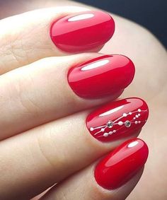 Bridal Nail Art, Red Manicure, Pedicure Designs, Trendy Nail Design