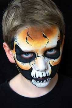 Orange Hair Halloween Costumes, Orange Hair Halloween, Face Paint Ideas For Kids, Paint Ideas For Kids, Pumpkin Painting Ideas Easy, Halloween Face Paint Ideas, Halloween Face Paint, Halloween Makeup Clown