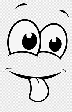 a cartoon face with big eyes and tongue clip art, hd png downloads