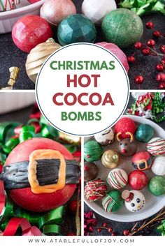 Make your Christmas merry and bright with these hot cocoa bombs. Creamy chocolate and hot cocoa mix on the inside create a warm and sweet drink that is a classic for the holidays. Cozy up with a steaming mug of cocoa and the glow of Christmas lights and have a truly magical Christmas. Christmas Rice Krispies, Oreo Balls Christmas, Gluten Free Marshmallows, Christmas Hot Cocoa, Christmas Merry And Bright, Best Buttercream, Best Christmas Desserts, Christmas Cake Pops, Christmas Baking Recipes