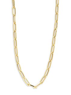 14K Yellow Gold Paperclip Chain Necklace Yellow Gold Paperclip Chain Necklace With Solid Link, Gold-tone Link Paperclip Bracelet With Cable Chain, Classic Chain Link Necklace With Paperclip Chain, Classic Gold-tone Chain Necklace With Rectangular Links, Classic Paperclip Chain Necklace, Classic Link Chain Necklace With Paperclip Detail, Classic Link Chain Necklace With Paperclip Design, Classic Link Chain Necklace With Paperclip Chain, Gold-tone Oval Link Paperclip Chain Necklace