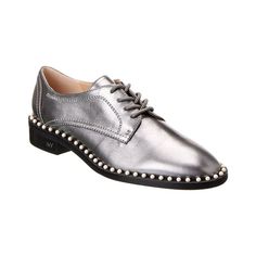 About The Brand: Championing Artistry And Function In Women's Footwear. Kiran Pearl Leather Oxford In Gunmetal Leather With Pearl Trim Lace-Up Closure Lightly Padded Insole Smooth Man-Made Sole With Light Traction 1.5in Heel Please Note: All Measurements Are Approximate And Were Taken From A Size 7; Slight Variations May Occur. Made In Spain Pearl Leather, Stuart Weitzman Shoes, 5 Inch Heels, Women's Footwear, Trim Detail, Shoe Game, Stuart Weitzman, Flat Shoes Women, Loafer Flats