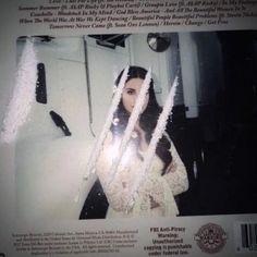 the back cover of a cd with an image of a woman