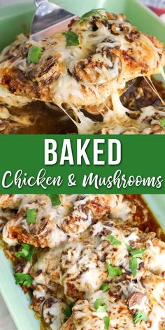 casserole on a plate Baked Cheesy Chicken, Chicken Breast Casserole Recipes, Chicken Breast Casserole, Chicken Breast Oven Recipes, Easy Mushroom Recipes, Chicken Breast Oven, Chicken In The Oven, Healthy Liver Diet