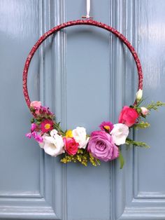 an image of a wreath with flowers on it