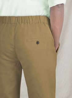 Everyone has cotton pants, but these pants still seem to get a bad rap. Our Easy Pants Tan Cotton Canvas are cut from soft 99% cotton and 1% lycra, promoting a good amount of breathability and custom fit with an adjustable drawstring waistband. It all adds up to make for less wispy, more functional summer pants. 
 
 Our pants are a versatile companion for all occasions. 
 
 Look Includes  Elastic Waistband  Zip fly With Button Closure  Internal Drawstring  Two Welted Back Pockets   
 You can cha Stretch Cotton Sweatpants With Straight Hem, Stretch Cotton Chinos With Welt Pockets, Cotton Tapered Leg Pants Without Pockets, Relaxed Fit Cotton Bottoms With Straight Hem, Summer Straight Leg Chinos With Elastic Waistband, Summer Chinos With Elastic Waistband, Cotton Bottoms With Elastic Waistband And Straight Hem, Cotton Khaki Cargo Pants With Elastic Waistband, Relaxed Fit Chino Pants With Side Pockets