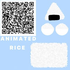 an animated rice is shown with the qr code next to it