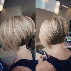 Busy Mom Hairstyles, Short Stacked Bob Haircuts, Cute Bob Haircuts, Stacked Haircuts, Short Bobs, Stacked Bob Hairstyles, Fine Straight Hair