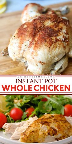 Here's an easy instant pot whole chicken perfect for your Thanksgiving dinner party! This best chicken recipe is a perfectly juicy, rotisserie-style chicken in under 60 minutes. A must-try! Recipe For Whole Chicken, Ethiopia Recipes, Rotisserie Seasoning, Crockpot Rotisserie Chicken, Rv Food, Instapot Ideas, Instant Pot Whole Chicken, Chicken In The Instant Pot, Smashed Peas