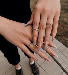 Milky White Long Nails, Cute Nails Chrome, Elegant Nails Coffin, Emo Nails Acrylic, White Long Nails, Pink Nails Art, L Nails, Nails Milky White, Emo Nails