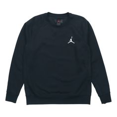 Nike Jordan Black Hoodie Urban Crew Neck Winter Activewear, Urban Crew Neck Activewear, Urban Winter Crew Neck Activewear, Urban Crew Neck Sweats For Sports, Urban Crew Neck Sports Sweats, Navy Fleece Sports Top, Navy Sports Sweatshirt For Winter, Navy Sporty Crew Sweatshirt, Sporty Navy Crew Sweatshirt