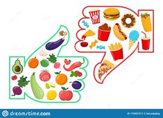 the thumb up sign made out of food and drinks on a white background with clippings