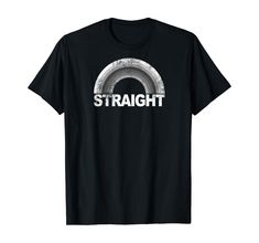 Proud Hetero Pride &#8220;STRAIGHT&#8221; Ally Rainbow T-Shirt Straight Ally, Rainbow Tee, Rainbow T Shirt, Pride Tshirts, Mens Long Sleeve Tee, Low Waist, Colorful Hoodies, Sports Women, Mens Tank Tops