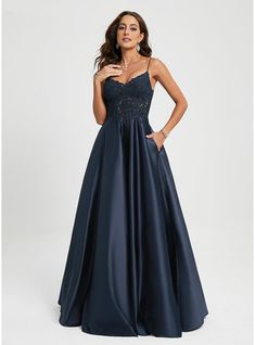 JJ's House Rhinestone Lace Satin V-Neck Fall Spring Summer Winter A-line General Plus Pockets Back Zip Modest Prom Dresses Beautiful Back Dark Navy Height:5.8ft（176cm） Bust:32in（82cm）Waist:24in（61cm）Hips:35in（89cm） No Floor-Length Blue Model Name:Katy  Height:5.7ft（. #JJ's House #Rhinestone #Lace #Satin #VNeck #Fall #Spring #Summer #Winter #Aline #General #Plus #Pockets #BackZip #ModestPromDresses #BeautifulBack #DarkNavy #No #FloorLength #Blue V Neck Prom Dresses, Floor Length Prom Dresses, Sequin Prom Dress, Two Piece Homecoming Dress, Prom Dresses Modest, Sequin Prom Dresses, A Line Prom Dresses, Prom Dresses Online, Lace Straps