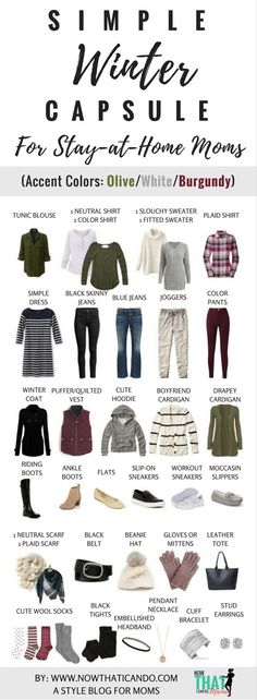 Effortless style is at your fingertips with this carefully designed wardrobe plan for busy moms! The colors are so beautiful! Blue, taupe, burgundy, olive... it's hard to decide which version I like better! The blog post has some amazing tips and the steps for coming up with all 130 plus outfit variations. There is also a free clothing planner checklist that you can print out and 7 free outfit layout ideas to get you started. Winter Outfit Guide, Spring Outfit Women, Wardrobe Plan, Capsule Wardrobe Planning, Winter Capsule, Minimalist Capsule Wardrobe, Outfit Layout, Winter Capsule Wardrobe, Wardrobe Planning