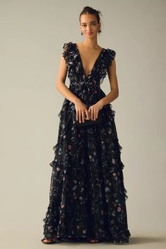 Formal Gowns and Dresses for Black Tie Wedding Guest Attire - Dress for the Wedding V Neck Gown, Black Tie Wedding Guest Dress, Formal Wedding Guest Dress