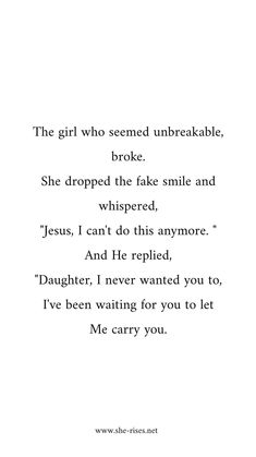 the girl who seemed unbreakable, broke