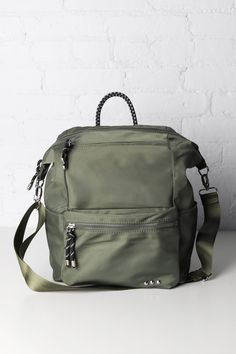 Ryanne Roped Backpack - Olive Beauty Essence