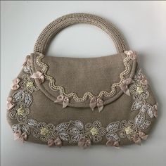 Nwot Embroidered Tricot Bag Brand New, Never Used. Embroidered Beige Satchel For Everyday Use, Elegant Embroidered Tote Satchel, Elegant Embroidered Satchel For Everyday Use, Elegant Embroidered Shoulder Bag With Double Handle, Beige Embroidered Top Handle Bags, Elegant Embroidered Satchel For Daily Use, Elegant Embroidered Satchel For Everyday, Elegant Embroidered Double Handle Shoulder Bag, Beige Pouch Bag With Floral Embroidery