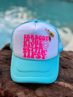 Too funny, but so cute! Trucker hats are all the rage; snag this one now! -One size fits most -SnapBack style Funny Trucker Hat, One Size Fits Most, Funny Trucker Hat One Size, Funny One Size Fits Most Trucker Cap, Funny Snapback Trucker Hat, Fun Snapback Hat With Short Brim For Beach, Novelty Letter Print Baseball Cap, Funny Trucker Hat With Curved Brim, Novelty Snapback Hat, Funny Snapback Baseball Cap