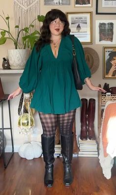 Credits to Charli Andrea Charli Andrea Outfits, Charli Andrea, Casual Cold Weather Outfits, Plus Size Alternative Fashion, Outfit Edit, Eclectic Outfits, Cold Weather Outfits, Style Change, Outfit Inspo Fall