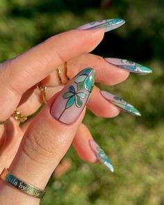 Really Teal, Blush Veil, Rose Gold Chrome, Gold Chrome, Fire Nails, Nail Pro, Nails Magazine, Nails On Fleek, Swag Nails