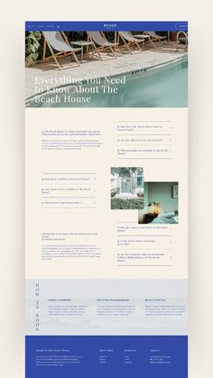 an image of a website design for a beach house