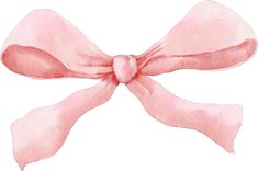 a watercolor drawing of a pink bow