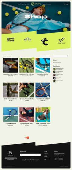 Campo – Sport Club and Team WordPress Theme Athletic Website Design, Tennis Website Design, Business Website Layout, Senior Design