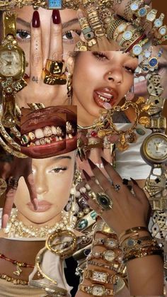 Divine Core, Gem Teeth, Chunky Gold Jewelry, Streetwear Jewelry, Dark Jewelry