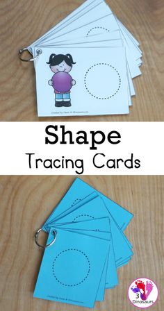 the shape matching cards are made with paper and scissors