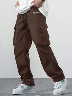 Men’s Pants, Beige Cargo Pants Outfit Men, Hiking Joggers, Casual Techwear, Pants For Men Casual, Cargo Pants For Men, Cotton Cargo Pants