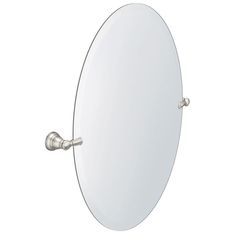 Brushed Nickel Mirror, Traditional Baths, Bathroom Mirrors, Mirror Wall Bathroom, Oval Mirror, Framed Mirror Wall, Bathroom Vanity Mirror, Beveled Mirror, Home Decor Mirrors